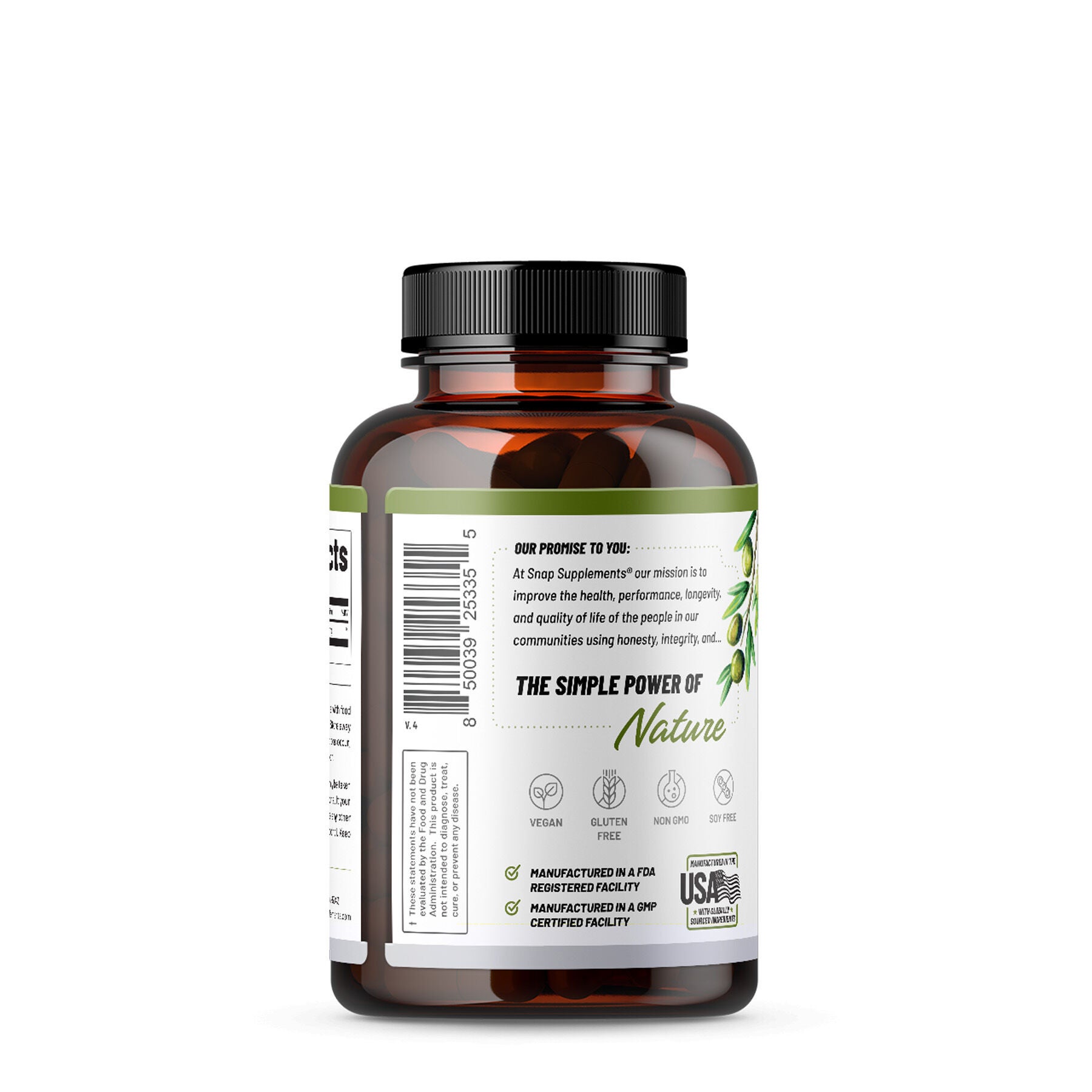 Maximum Strength Extract Olive Leaf Dietary Supplement - 90 Capsules (90 Servings)  | GNC